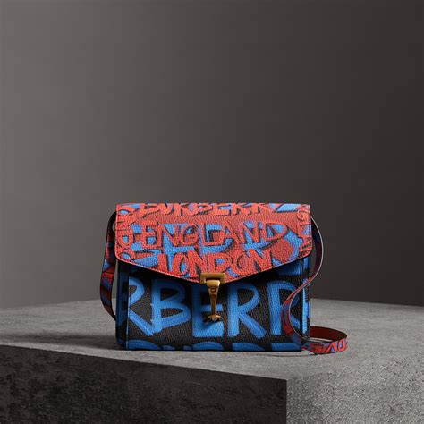 burberry small graffiti print leather crossbody bag black|BURBERRY Calfskin Graffiti Print Small Macken Crossbody Bag .